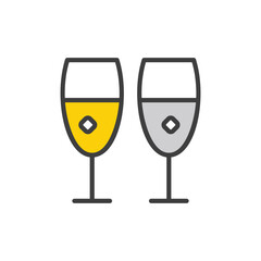 Drinks icon design with white background stock illustration