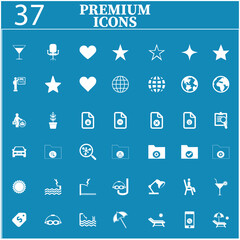 set of icons for web design