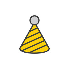 Party Cap icon design with white background stock illustration