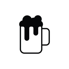 Beer Mug icon design with white background stock illustration