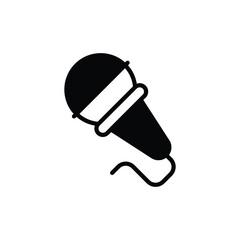 Mic icon design with white background stock illustration
