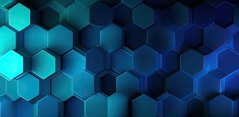 Obraz na płótnie Canvas modern abstract background based on hexagons Generative AI
