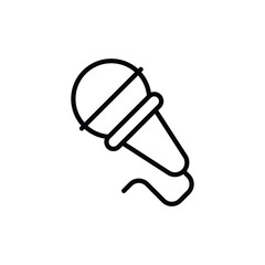 Mic icon design with white background stock illustration
