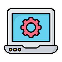 Web Development Line Color Icon