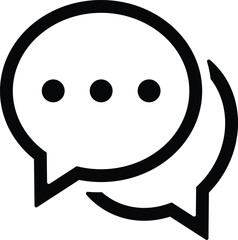chat icon, speech bubbles vector