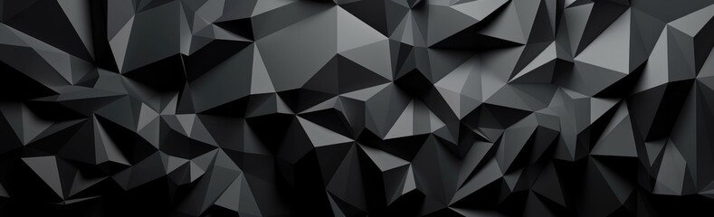 Abstract Geometric Polygonal Background in Dark Foreboding Colors - Graphic Design - Generative AI