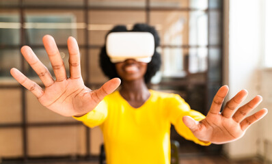 beautiful woman working in the office