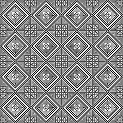 Vector seamless models. Modern stylish texture. Composition from regularly repeating geometrical element. Monochrome, simple. Vector illustrations.