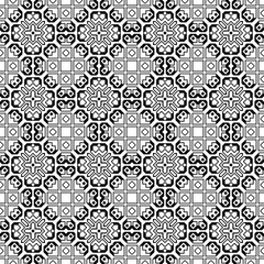 Vector seamless models. Modern stylish texture. Composition from regularly repeating geometrical element. Monochrome, simple. Vector illustrations.