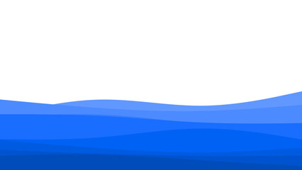 Blue river ocean wave layer vector background
