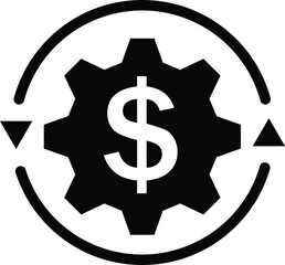 costs optimization and production efficiency icon vector