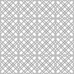 Fototapeta premium Vector seamless pattern. Modern stylish texture. Monochrome, linear abstract background.