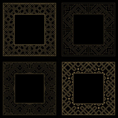 Obraz premium Set. Ornament. Venzel. Logo, template, labels and icons. Vector.