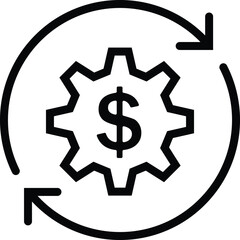 costs optimization and production efficiency icon vector
