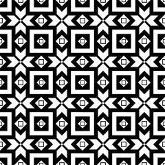 Vector seamless models. Modern stylish texture. Composition from regularly repeating geometrical element. Monochrome, simple. Vector illustrations.