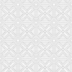 Vector seamless pattern. Modern stylish texture. Monochrome, linear abstract background.