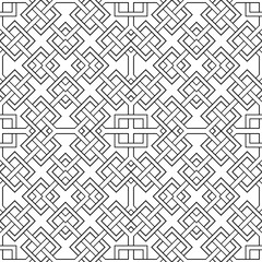 Vector seamless pattern. Modern stylish texture. Monochrome, linear abstract background.