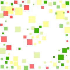 Bright squares on a white background. Festive background, disco. Design element, festive unusual background. Vector illustration, eps 10
