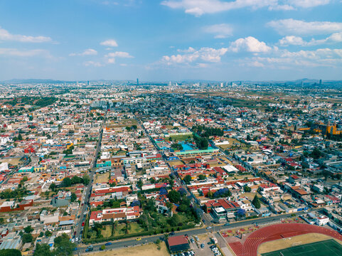 Panoramica aerea San Andr&eacute;s Cholula