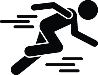 fast run icon, running icon vector