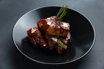 Delicious meat dishes prepared by the chef
