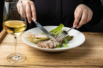 Delicious meat dishes prepared by the chef
