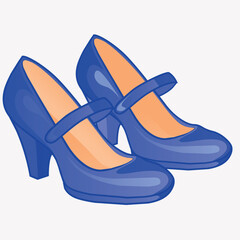 women shoes.Vector high heel shoe