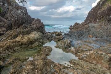 The stunning rugged coast of Byron Bay, in the far-northeastern corner of the state of New South Wales, Australia