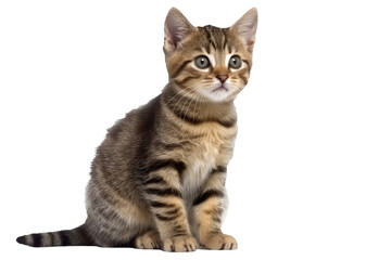 American Wirehair Kitten. On An Isolated Transparent Background, Png. Generative AI