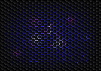Grid polygon neon data technology background vector 
