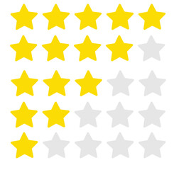set of stars icons product rating 