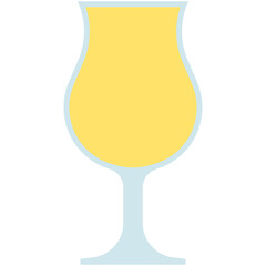 Poco Grande glass icon, cocktail glass name related vector