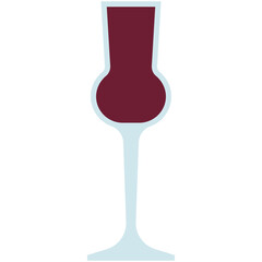 Grappa glass icon, cocktail glass name related vector