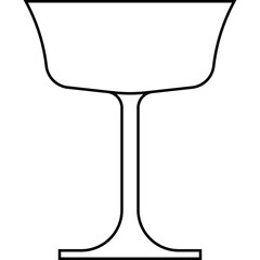 Fizzio Champagne glass icon, cocktail glass name related vector - obrazy, fototapety, plakaty
