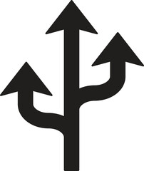 Fototapeta premium separation icon with arrows, diversification process in business, split from single to many