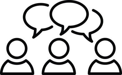 speaking people icon, chat vector