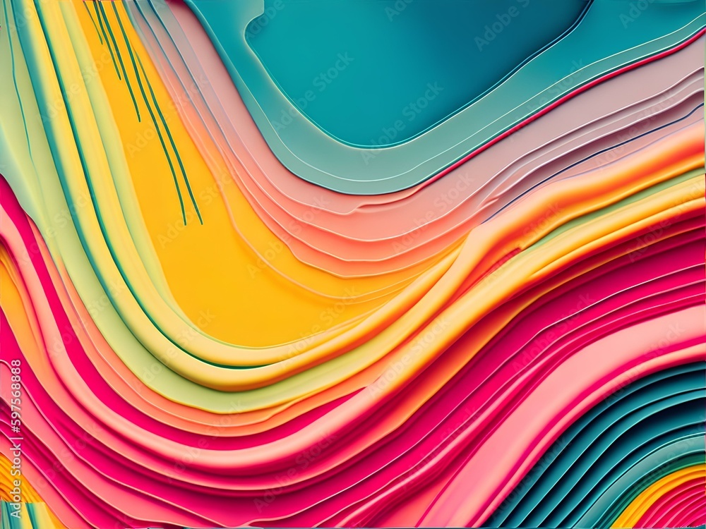 Poster abstract colorful background with lines generated ai