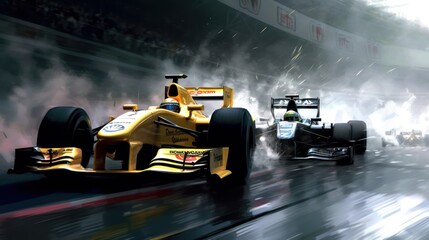 Racing Game Art Wallpaper Background