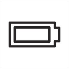 Battery line icon, outline vector sign, linear style pictogram isolated on white. Symbol, logo illustration. Editable stroke. Pixel perfect vector graphic