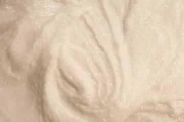 Vanilla cream ice cream. Ice cream texture. Delicious sweet dessert close-up as a background.