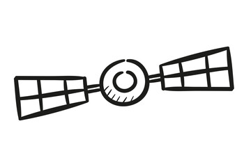 Satellite. Hand drawn vector illustration