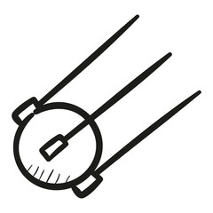 Satellite. Hand drawn vector illustration