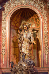 Obraz premium The Most Sacred Heart of Jesus, one of the most widely practised and well-known Catholic devotions, wherein the heart of Jesus is viewed as a symbol of God's boundless and passionate love for mankind