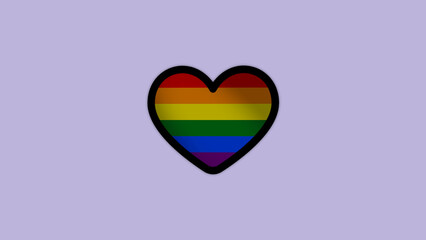 heart lgbt flag LGBT 3d 