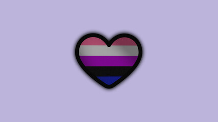 heart Gender fluid  flag LGBT 