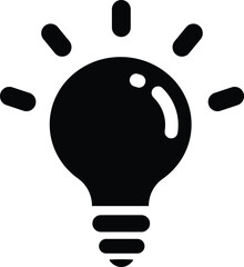 lightbulb icon, idea vector illustration