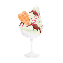 ice cream in a glass