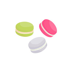 macaroons isolated on transparent background