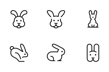 rabbit icon. flat vector and illustration, graphic, editable stroke. Suitable for website design, logo, app, template, and ui ux.