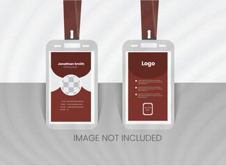 Abstract Geometric Blue Id Card Design, Professional Identity Card Template Vector for Employee and Others